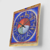 ZODIACELE SIGNALEN MET VIER ELEMENTEN VIERKANTE KLOK (Hoek)