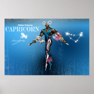 Zodiadisch universum - Capricorn Poster