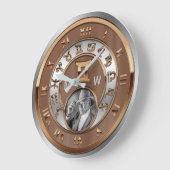 Zodiafoto Bronze Silver Monogram Gemini Twins Grote Klok (Hoek)