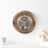 Zodiafoto Bronze Silver Monogram Gemini Twins Grote Klok (Huis)