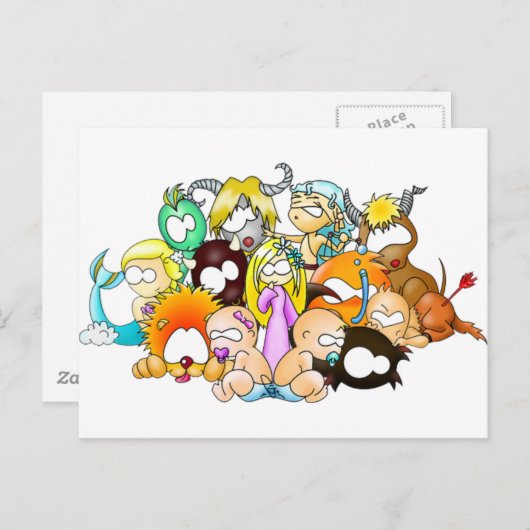 ZodiaK-babes Briefkaart (Voorkant / Achterkant)