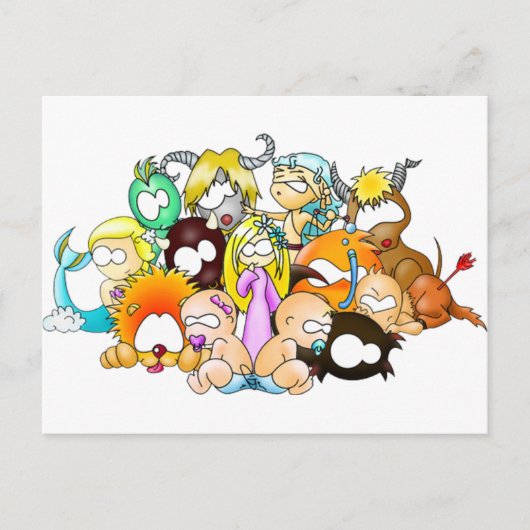 ZodiaK-babes Briefkaart (Voorkant)