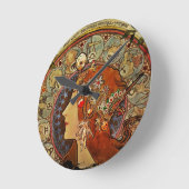 Zodiak Woman van Mucha Ronde Klok (Hoek)