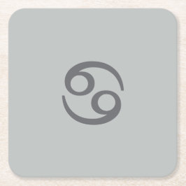 Zodiakkanker - bleek grijs kartonnen onderzetters