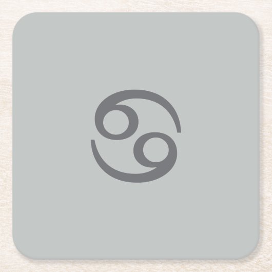 Zodiakkanker - bleek grijs kartonnen onderzetters (Voorkant)