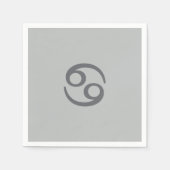 Zodiakkanker - bleek grijs servet (Voorkant)
