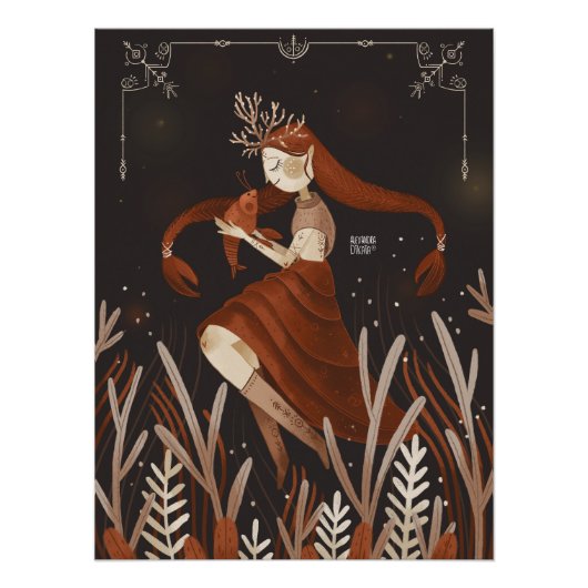 Zodiakkanker door Alexandra Dikaia Perfect Poster (Voorkant)