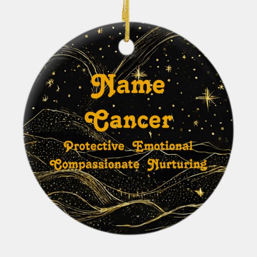 Zodiakkanker gepersonaliseerd astrologie Ornament (Achterkant)