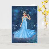 Zodiakkanker Godin illustratie Verjaardag Kaart (Gele Bloem)