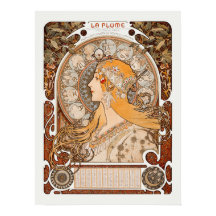 Zodiaque of La Plume Alphonse Mucha Art Nouveau