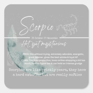 Zodiasticker- Scorpio Vierkante Sticker