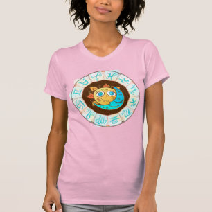 Zodiasymbolen met Sun Moon Doodles T-shirt