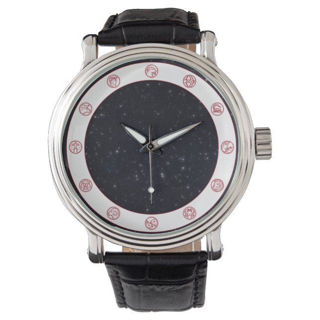 Zodiasymbool w/sterren horloge (Voorkant)