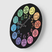 Zodiawiel Colorful Horoscope Signs Cosmic Grote Klok (Hoek)