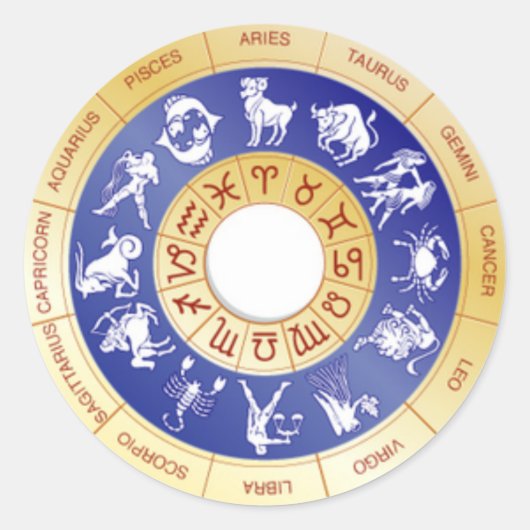 Zodiawiel, Western Ronde Sticker (Voorkant)