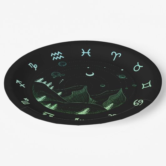 Zodiawwielberglandschap Papieren Bordje (Gekanteld)