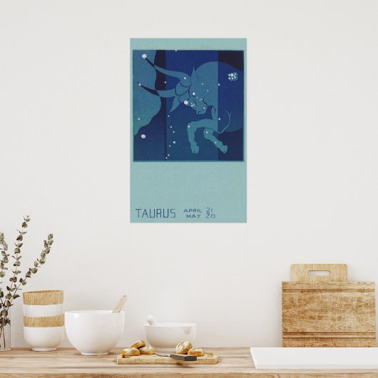  zodische asstrologie, Taurus-constellatie Poster (Keuken)