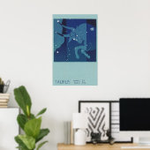 zodische asstrologie, Taurus-constellatie Poster (Thuiskantoor)