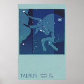  zodische asstrologie, Taurus-constellatie Poster (Voorkant)