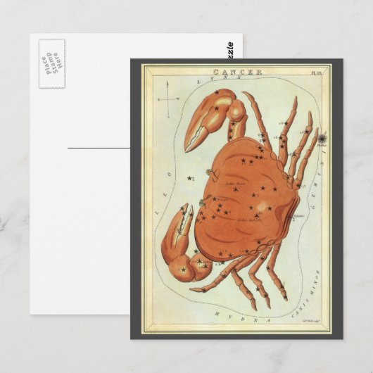  zodische astrologie kankersterrenbeeld briefkaart (Voorkant / Achterkant)