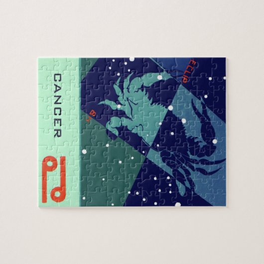  zodische astrologie kankersterrenbeeld legpuzzel (Horizontaal)