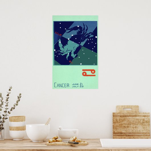 zodische astrologie kankersterrenbeeld poster (Keuken)