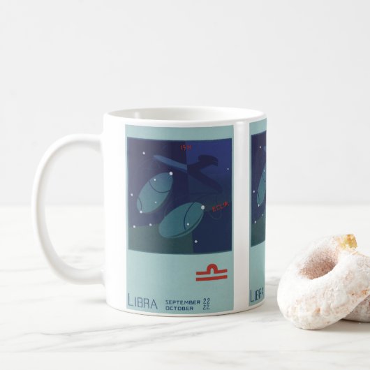 zodische astrologie-schelp-constellatie koffiemok (Met donut)