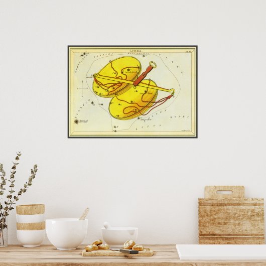  zodische astrologie-schelp-constellatie poster (Keuken)