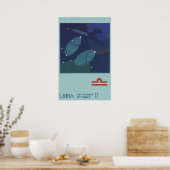 zodische astrologie-schelp-constellatie poster (Keuken)