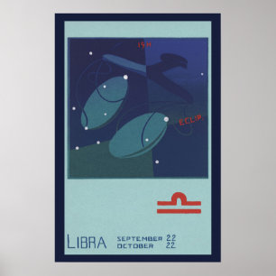  zodische astrologie-schelp-constellatie poster