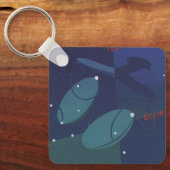  zodische astrologie-schelp-constellatie sleutelhanger (Voorkant)