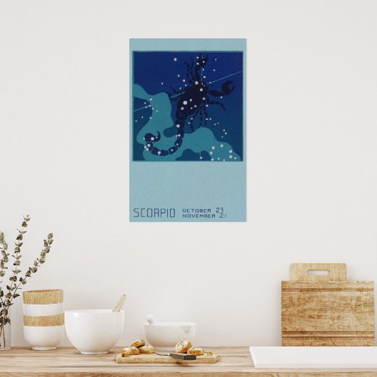  zodische astrologie, Scorpio-constellatie Poster (Keuken)