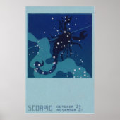  zodische astrologie, Scorpio-constellatie Poster (Voorkant)