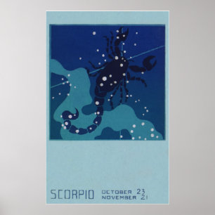  zodische astrologie, Scorpio-constellatie Poster