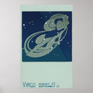 zodische astrologie, virgo constellatie poster