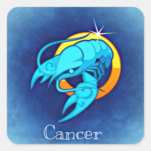 zodische kankerstickers vierkante sticker (Voorkant)