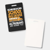Zodra je een schoolbuschauffeur wordt badge (Voor- en achterkant)
