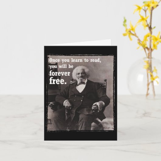 Zodra je leert lezen Frederick Dougl Quote Junet Kaart (Gele Bloem)