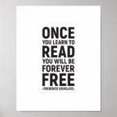 Zodra je leert lezen, Frederick Douglass Poster (Voorkant)