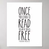 Zodra je leert lezen, Frederick Douglass Poster (Voorkant)