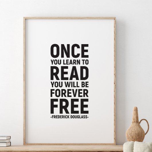 Zodra je leert lezen, Frederick Douglass Poster
