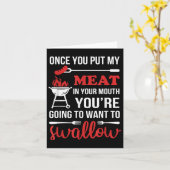 Zodra je mijn vlees in je mond stopt, is chef-kok kaart (Gele Bloem)