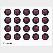 Zodra je voorbij mijn angst grappig een ongepaste ronde sticker (Vel)