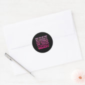 Zodra je voorbij mijn angst grappig een ongepaste ronde sticker (Envelop)