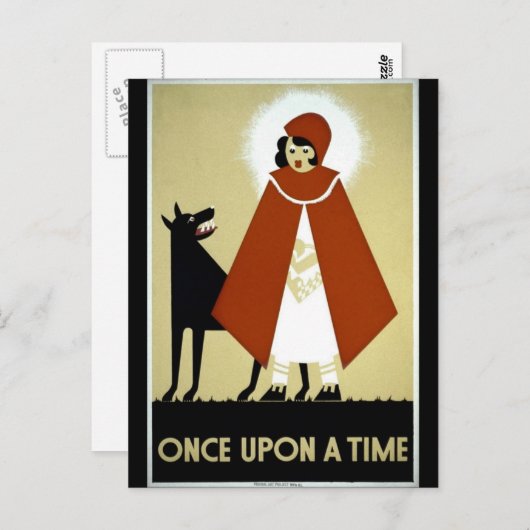 Zodra op een Tijd - het Poster van WPA - Briefkaart (Voorkant / Achterkant)