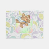 Zoe Angel Knuffelbeer Godkind Geschenken Persoonli Fleece Deken (Voorkant (Horizontaal))