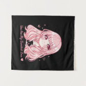 Zoe Anime Valentijns Sweatshirt Wandkleed (Voorkant (horizontaal))