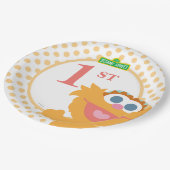 Zoe Baby Birthday Papieren Bordje (Gekanteld)