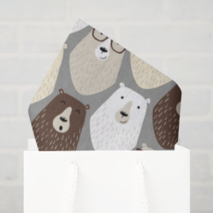 Zoe Bear Patroon Vaderdag Cadeau Grappige Papa Bee Tissuepapier