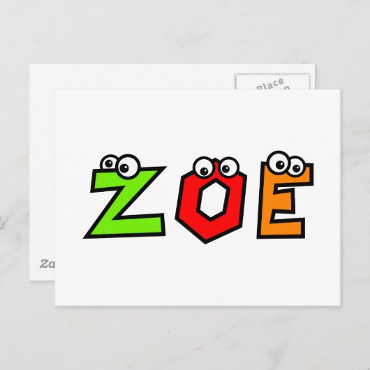 Zoe Briefkaart (Voorkant / Achterkant)